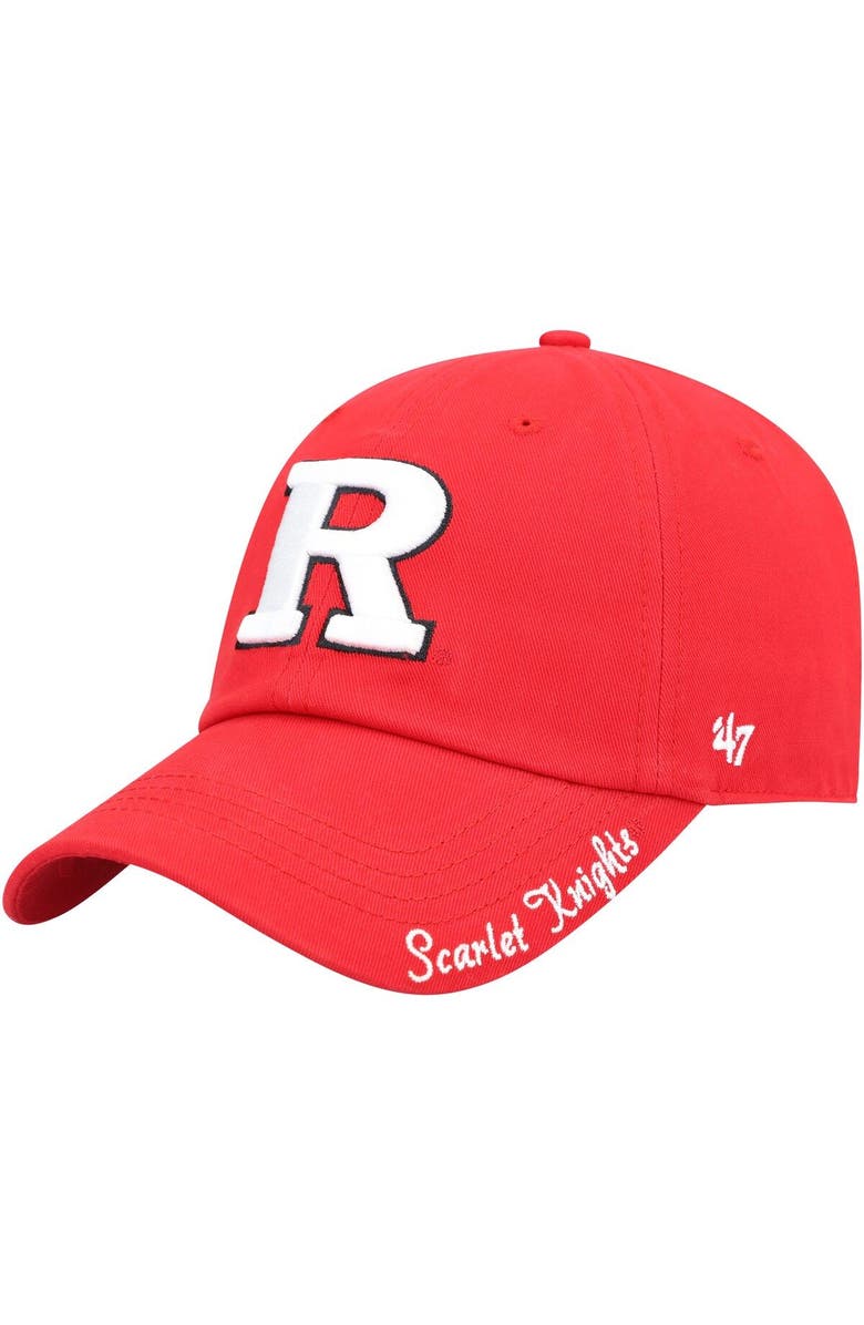 '47 Women's '47 Scarlet Rutgers Scarlet Knights Miata Clean Up Logo Adjustable Hat, Main, color, 