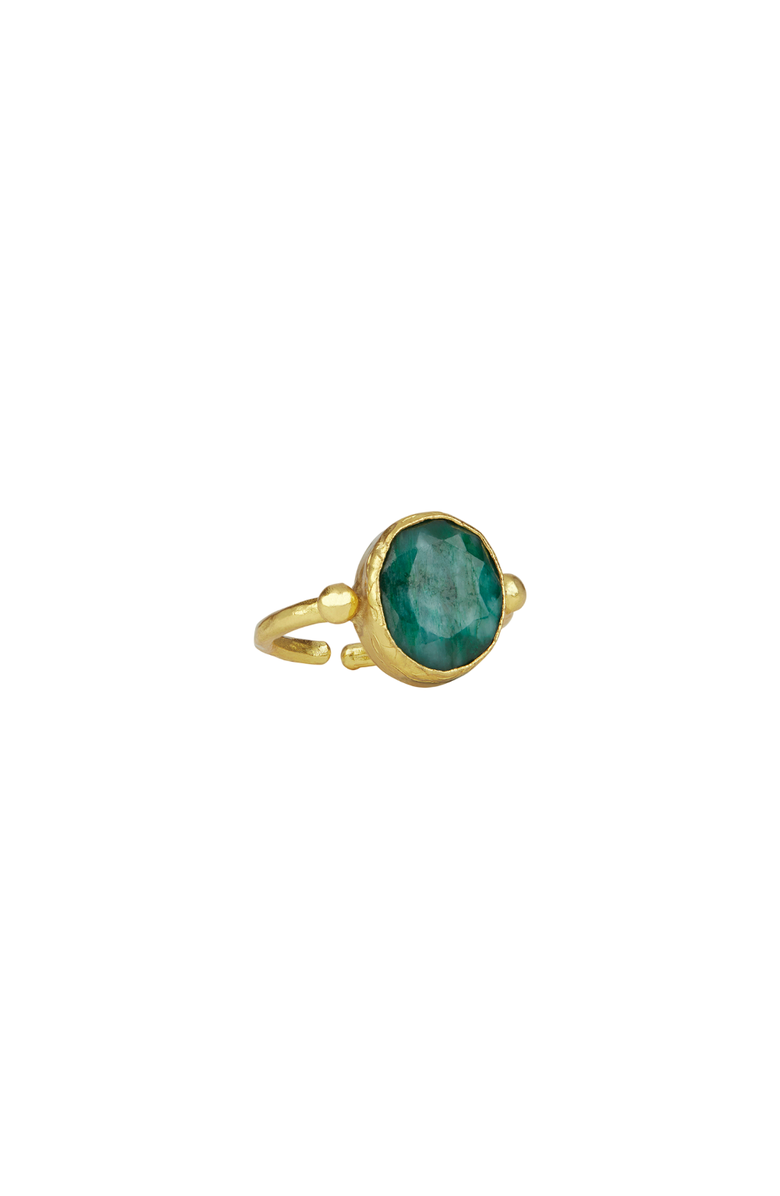 Ottoman Hands Siena Cocktail Ring, Main, color, Emerald