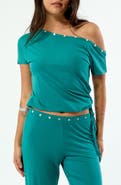 PacSun Hallie Off the Shoulder Cotton Top