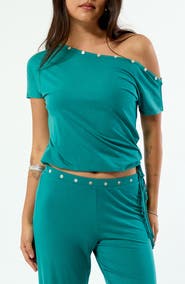 PacSun Hallie Off the Shoulder Cotton Top