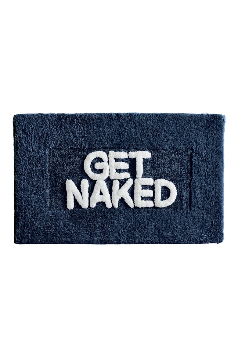 Bet Naked Bath Mat, Main, color, NAVY