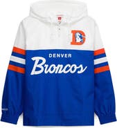 Mitchell & Ness Men's Mitchell & Ness  Royal Denver Broncos Head Coach Anorak Quarter-Zip Windbreaker Jacket