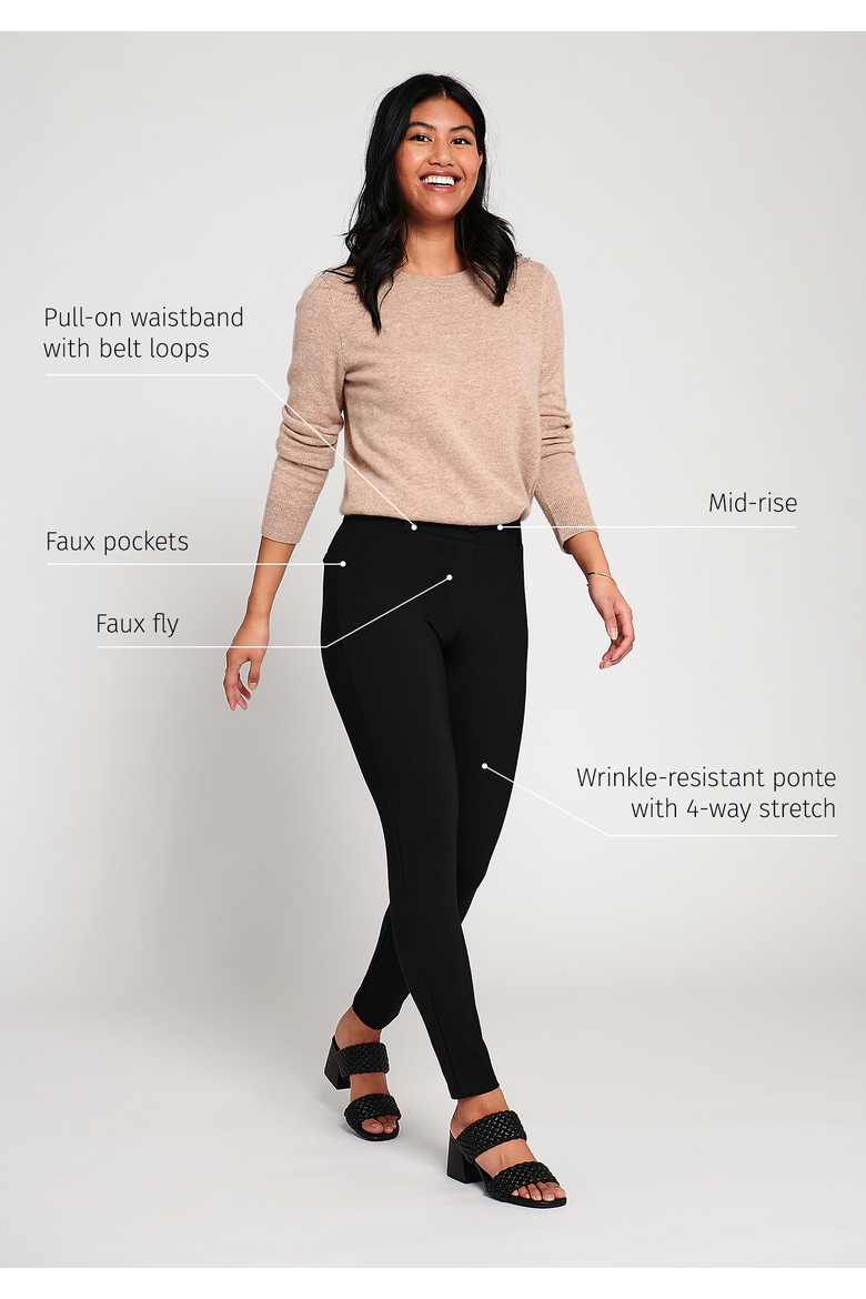 Classic DPYP Dress Pant Yoga Pant | Skinny, Alternate, color, Black
