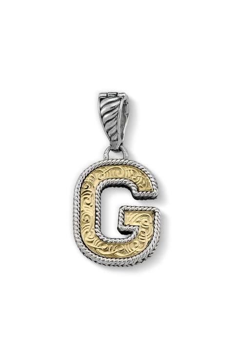 Two-Tone Initial Pendant