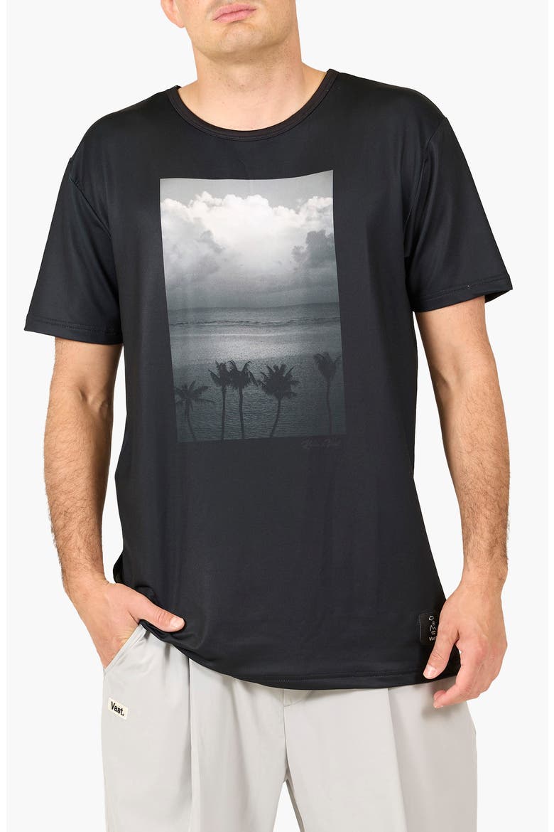 Kuhio Earth Performance Graphic T-Shirt, Main, color, BLACK