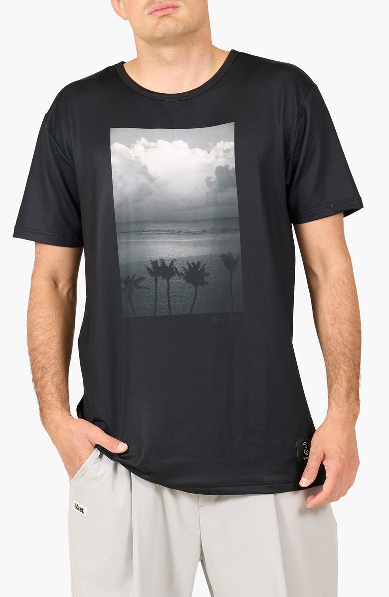 VAST Kuhio Earth Performance Graphic T-Shirt, Main, color, Black