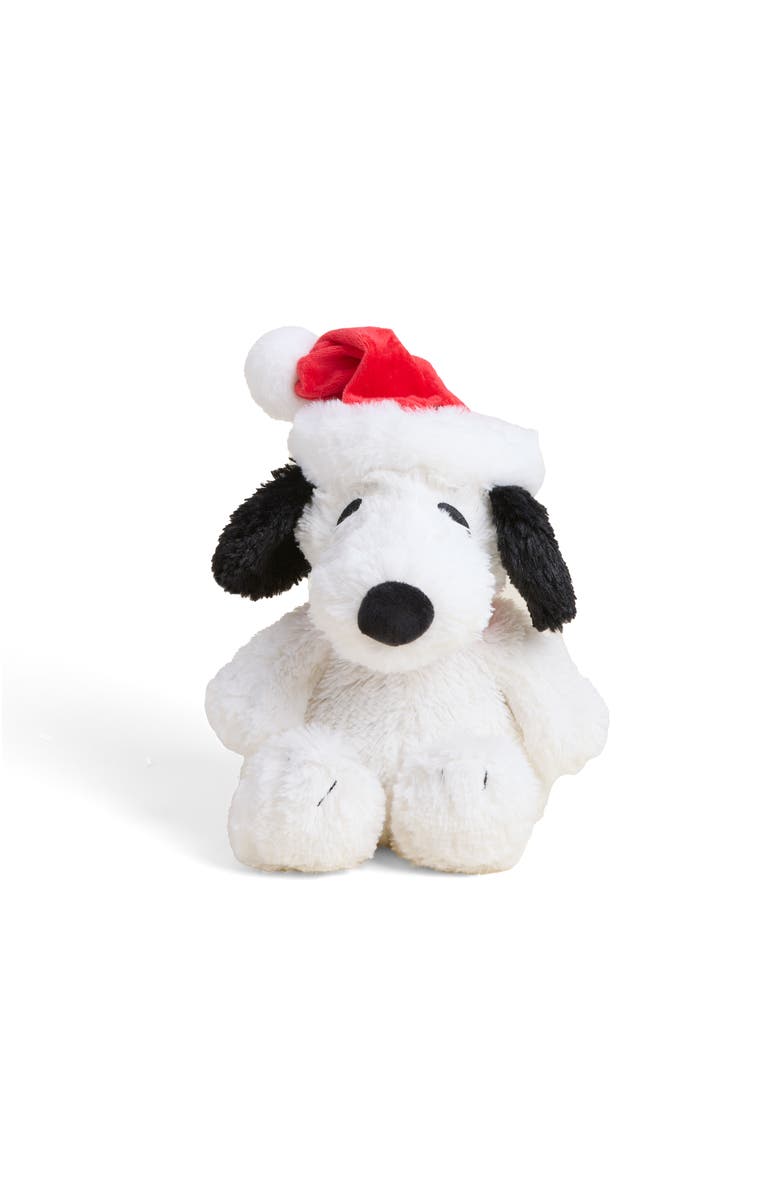 Warmies Snoopy with Santa Hat Plush Toy, Alternate, color, Multi Color