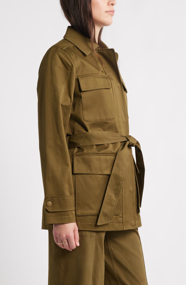 Caslon<sup>®</sup> Utility Cotton Trench Coat, Alternate, color, Olive Dark