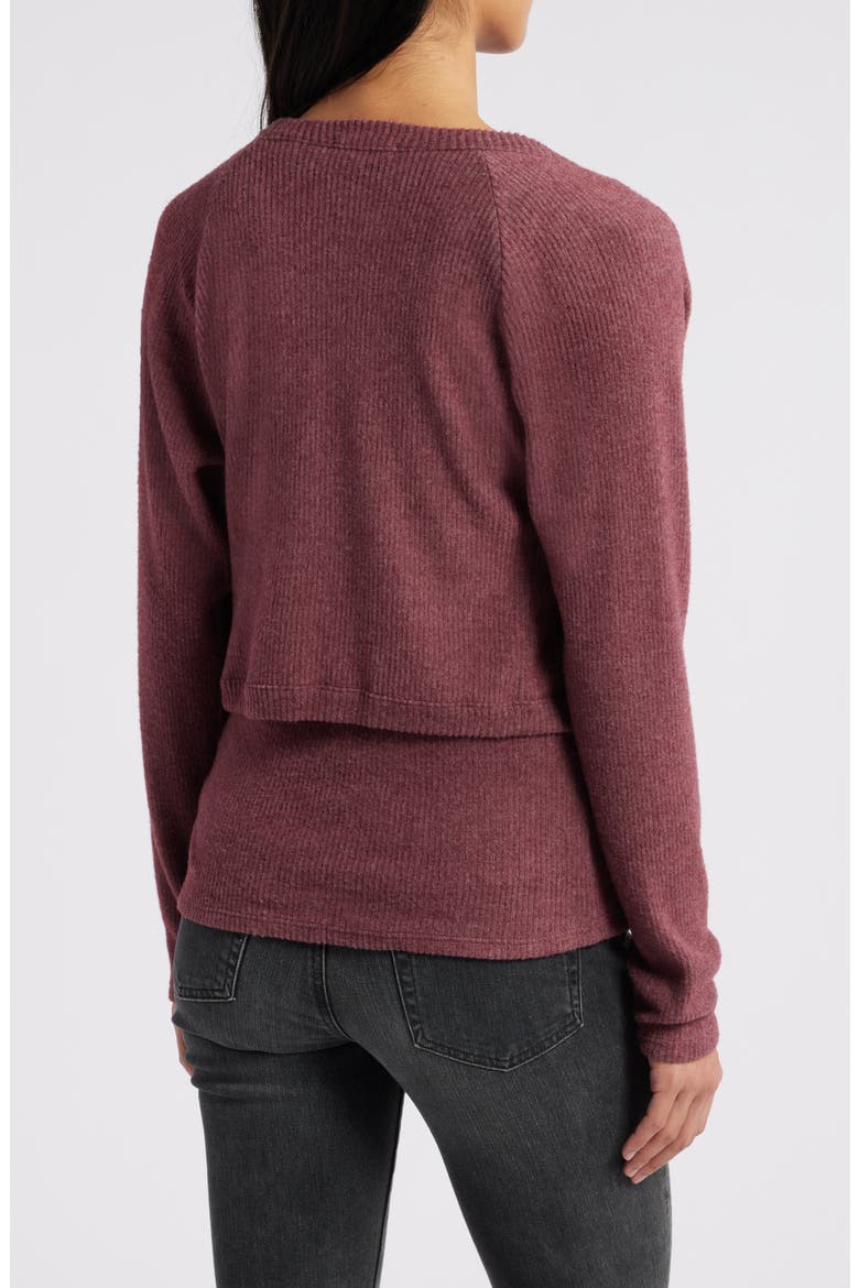 Rib Tank & Shrug Set, Alternate, color, WINE