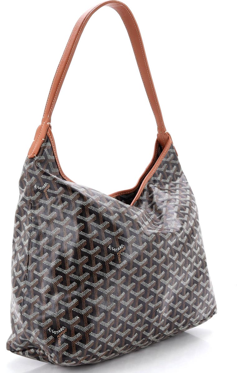 Pre-Owned Goyard Boheme Hobo Coated Canvas, Alternate, color, Brown