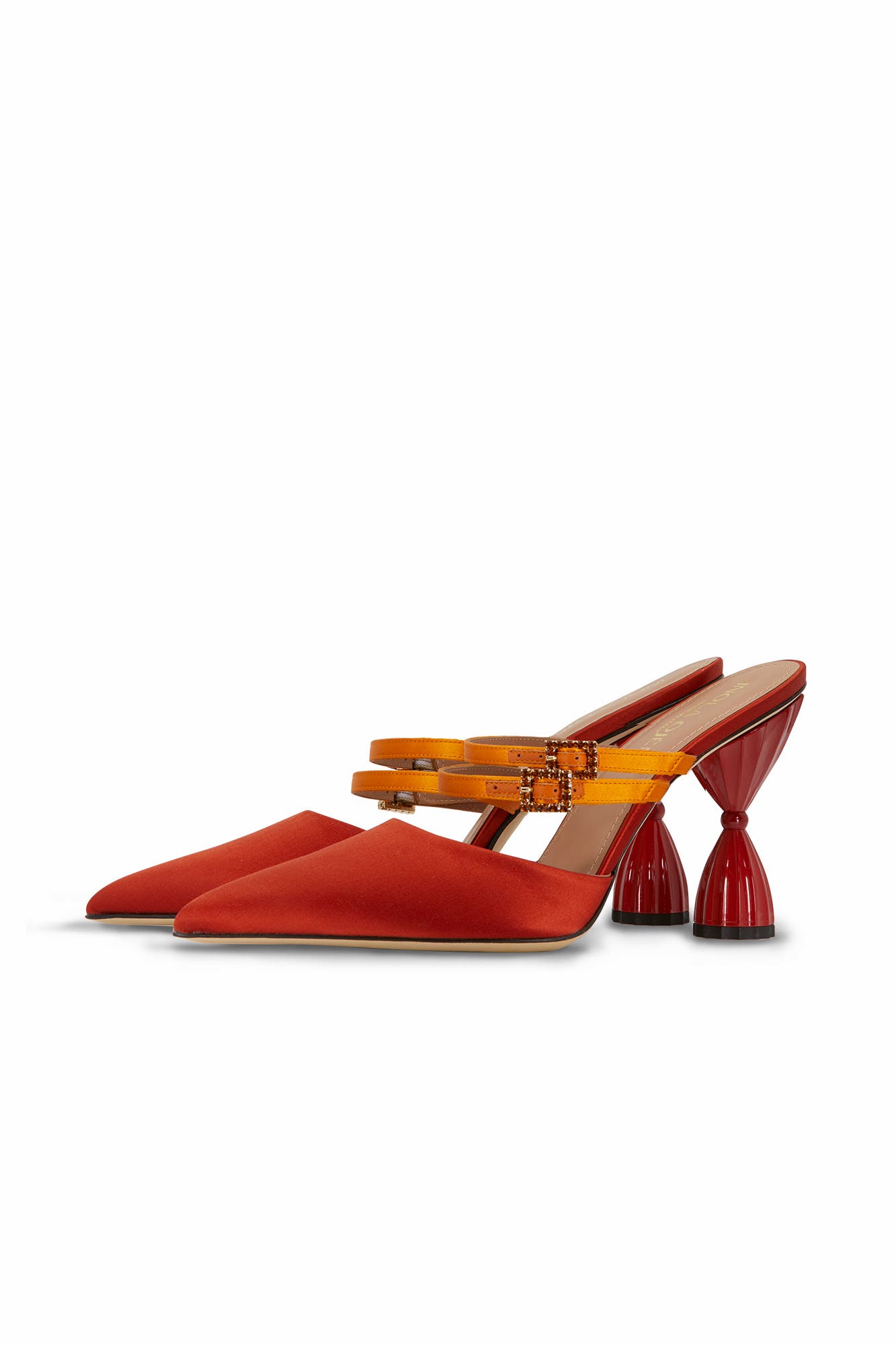 Lolita Pointy Toe Crystal Mule, Alternate, color, Sunset