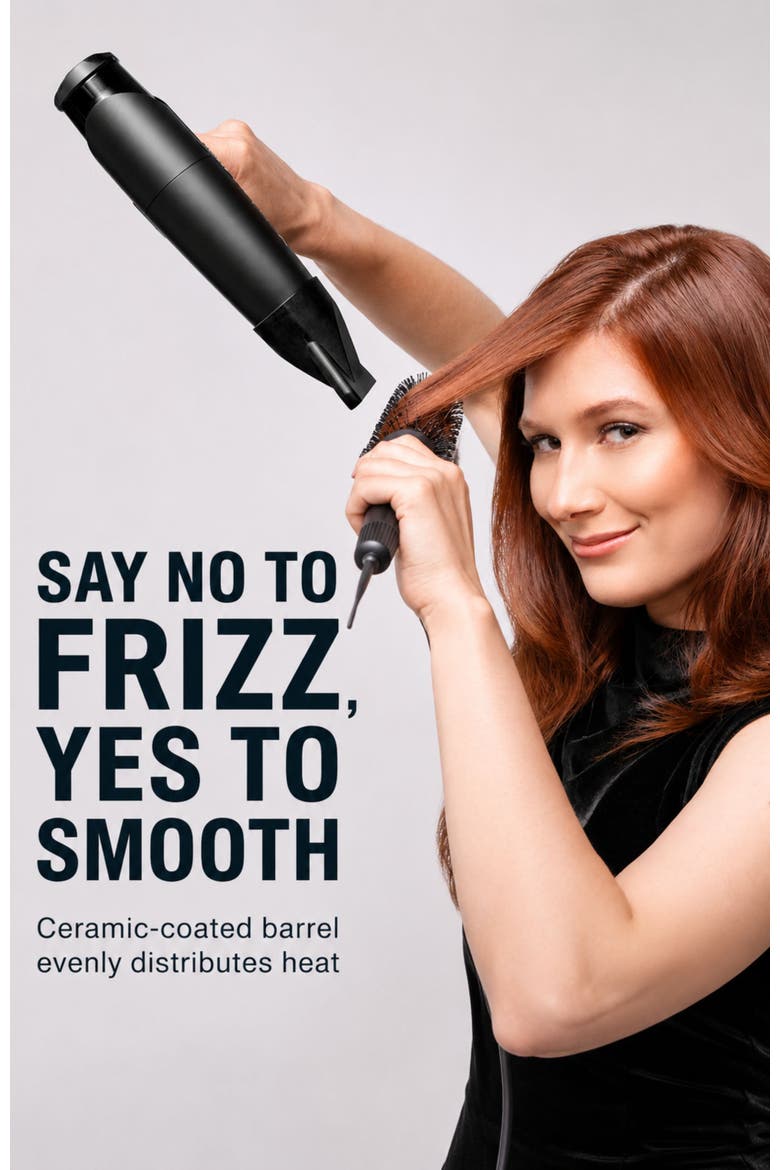 NoFrizz Ceramic Ionic Round Brush, Alternate, color, 43mm