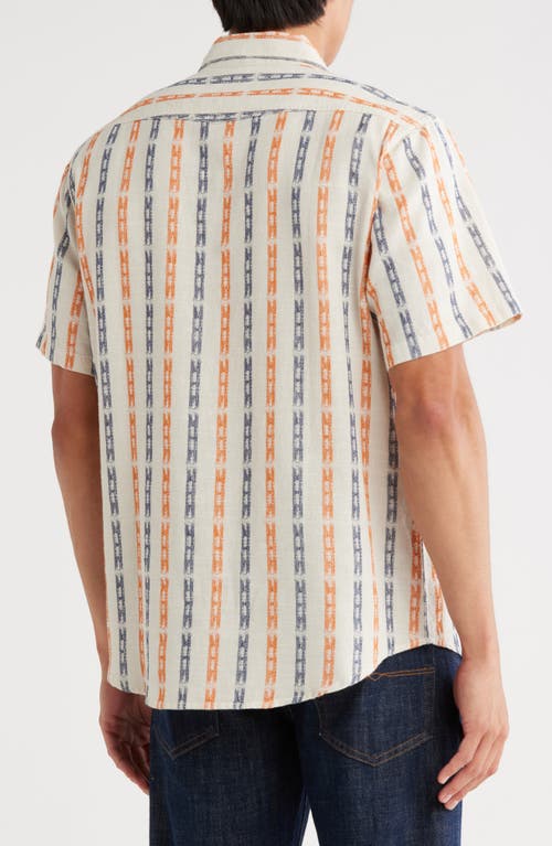 Lucky Brand Stripe Dobby Snap-up Western Work Shirt In Multi