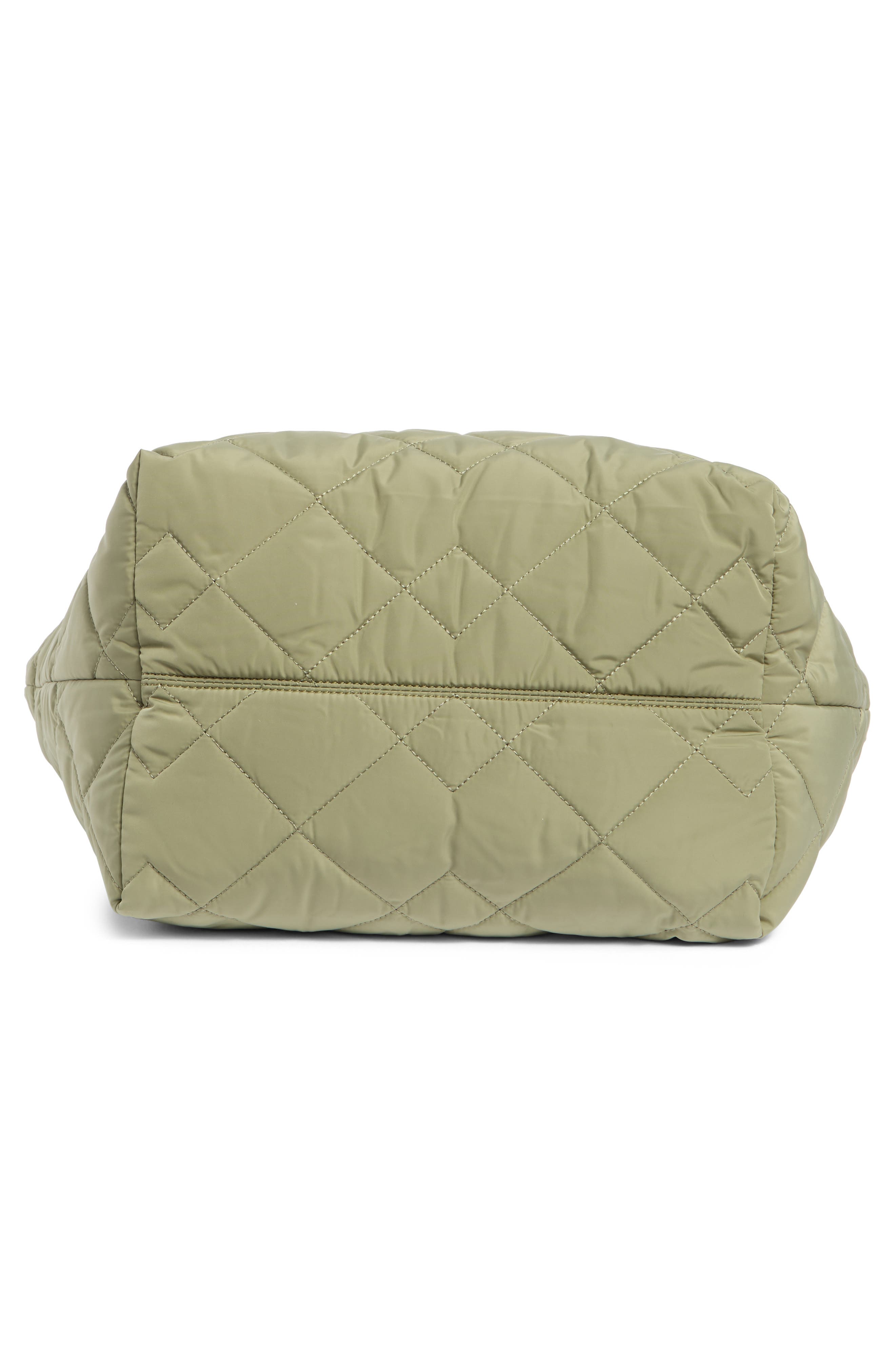 Medium Quilted Nylon Tote, Alternate, color, REED