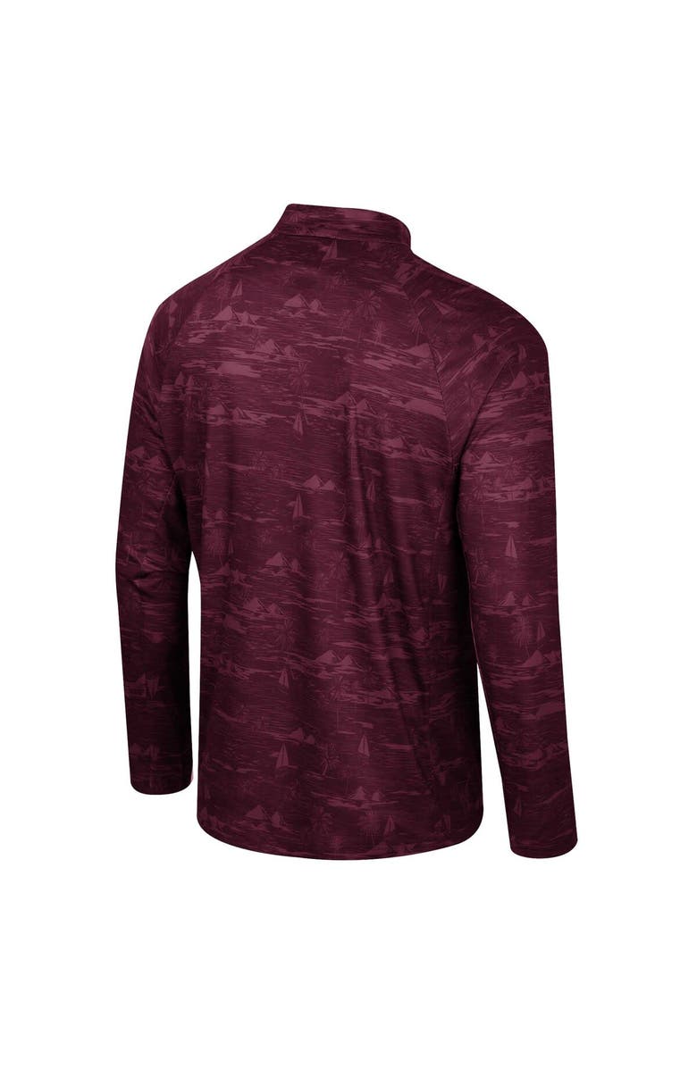 COLOSSEUM Men's Colosseum Maroon Mississippi State Bulldogs Carson Raglan Quarter-Zip Jacket, Alternate, color, Maroon