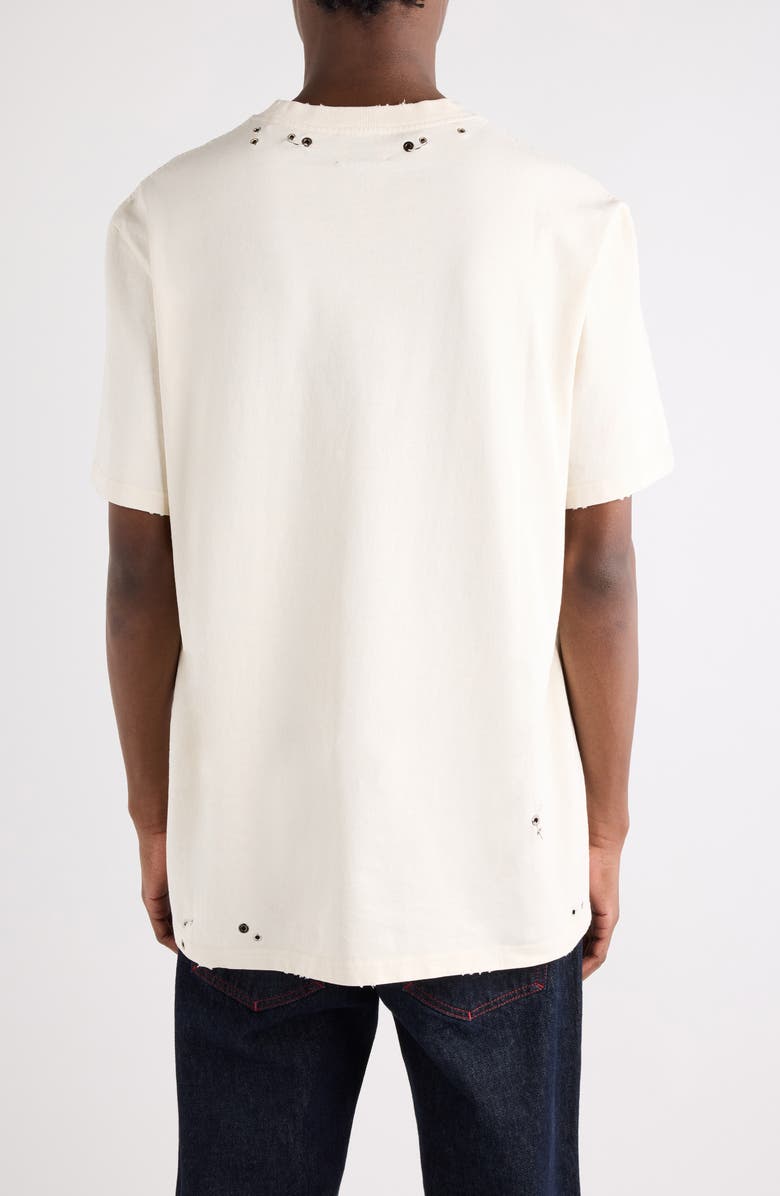 Isabel Marant Yezra Pierced Pocket T-Shirt, Alternate, color, Ecru