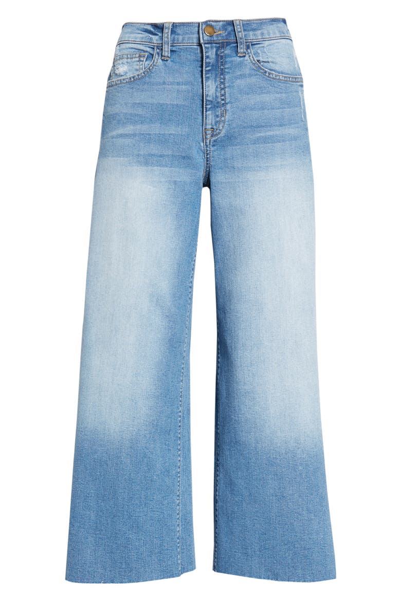 Crop Wide Leg Jeans, Alternate, color, LIGHT WASH