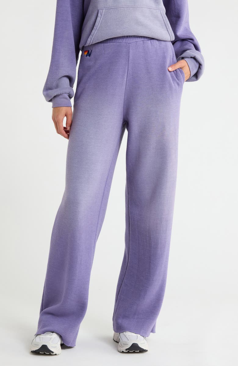 Aviator Nation Wide Leg Pocket Sweatpants, Main, color, Faded Grape