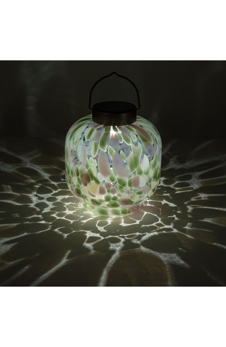 Allsop Home & Garden Cabin Solar Lantern Handblown Glass, Alternate, color, Summer Garden