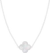 SPLENDID PEARLS Clover Pendant Necklace
