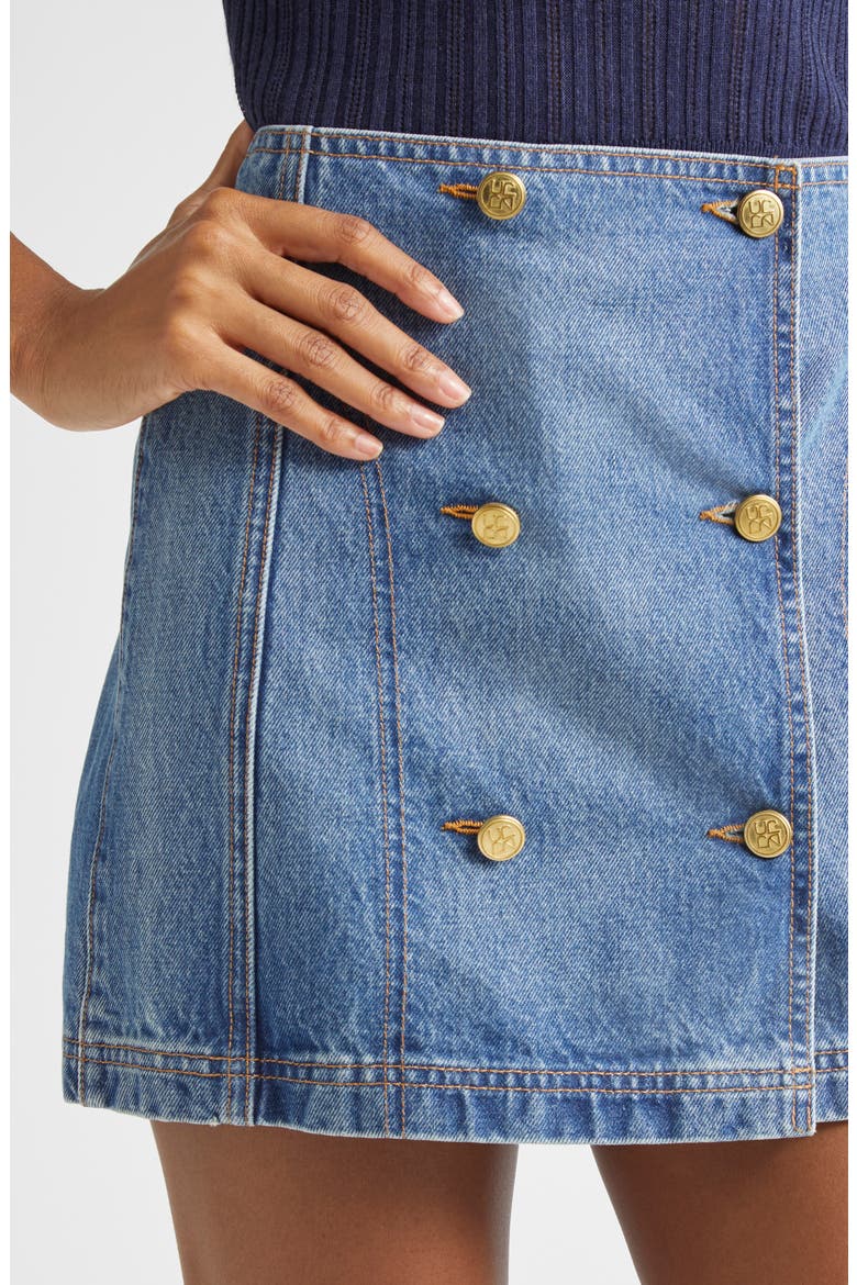 The Clara Denim Miniskirt, Alternate, color, DANUBE