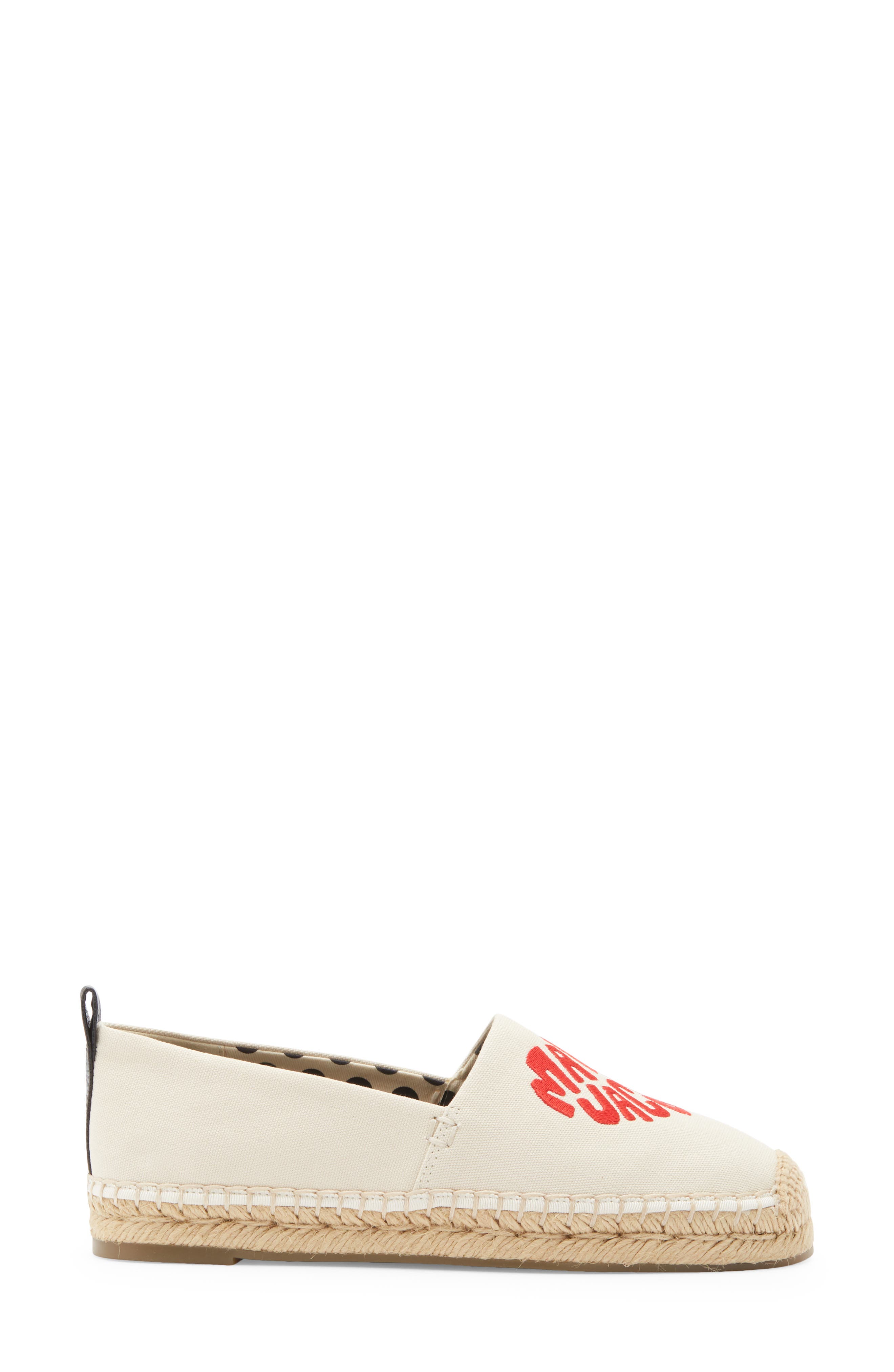 Marc Jacobs The Marc Heart Espadrille Flat, Alternate, color, Natural