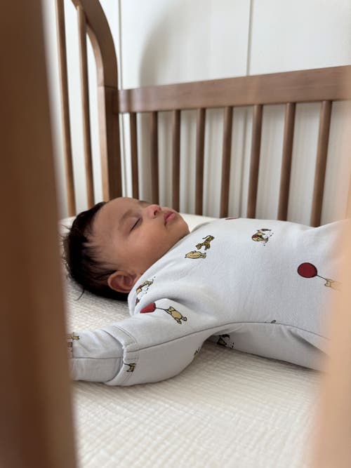 Gunamuna Long Sleeve Transitional Swaddle Sleep Bag, 1.0 Tog In White