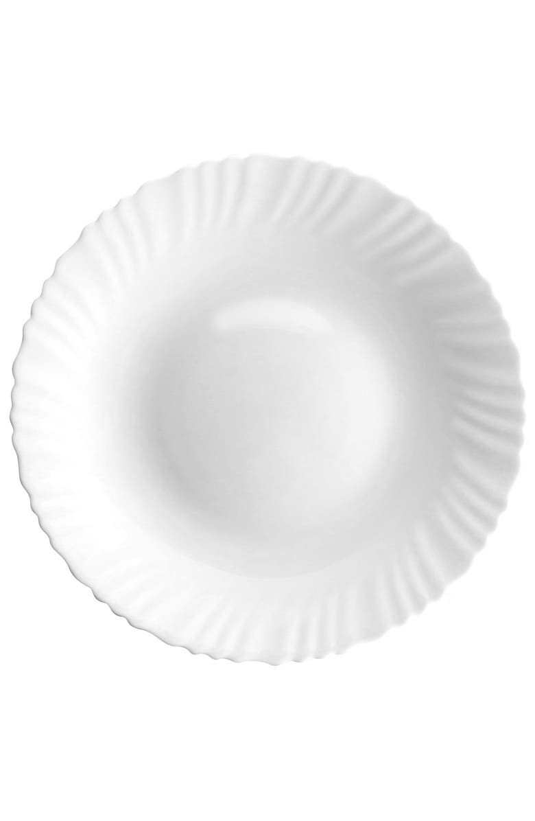 Gibson Ultra Ultra Radley 12 Piece Tempe Opal Glass Dinnerware Set, Alternate, color, White