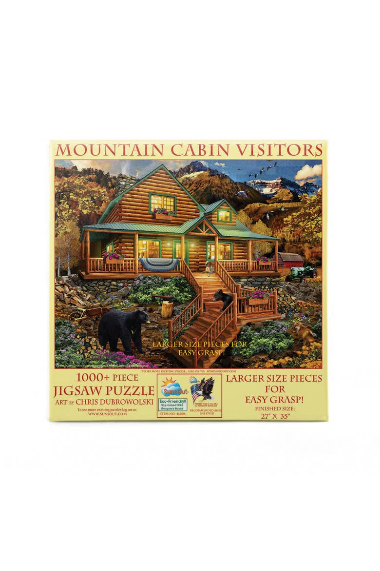 Mountain Cabin Visitors 1000 piece Jigsaw Puzzle for Adults Large Pieces, Alternate, color, Multicolor