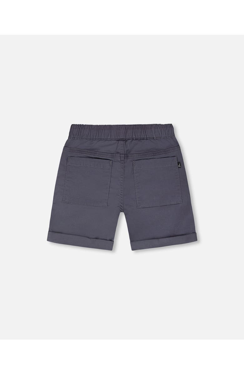 Deux par Deux Folded Hems Stretch Twill Shorts, Alternate, color, Grey