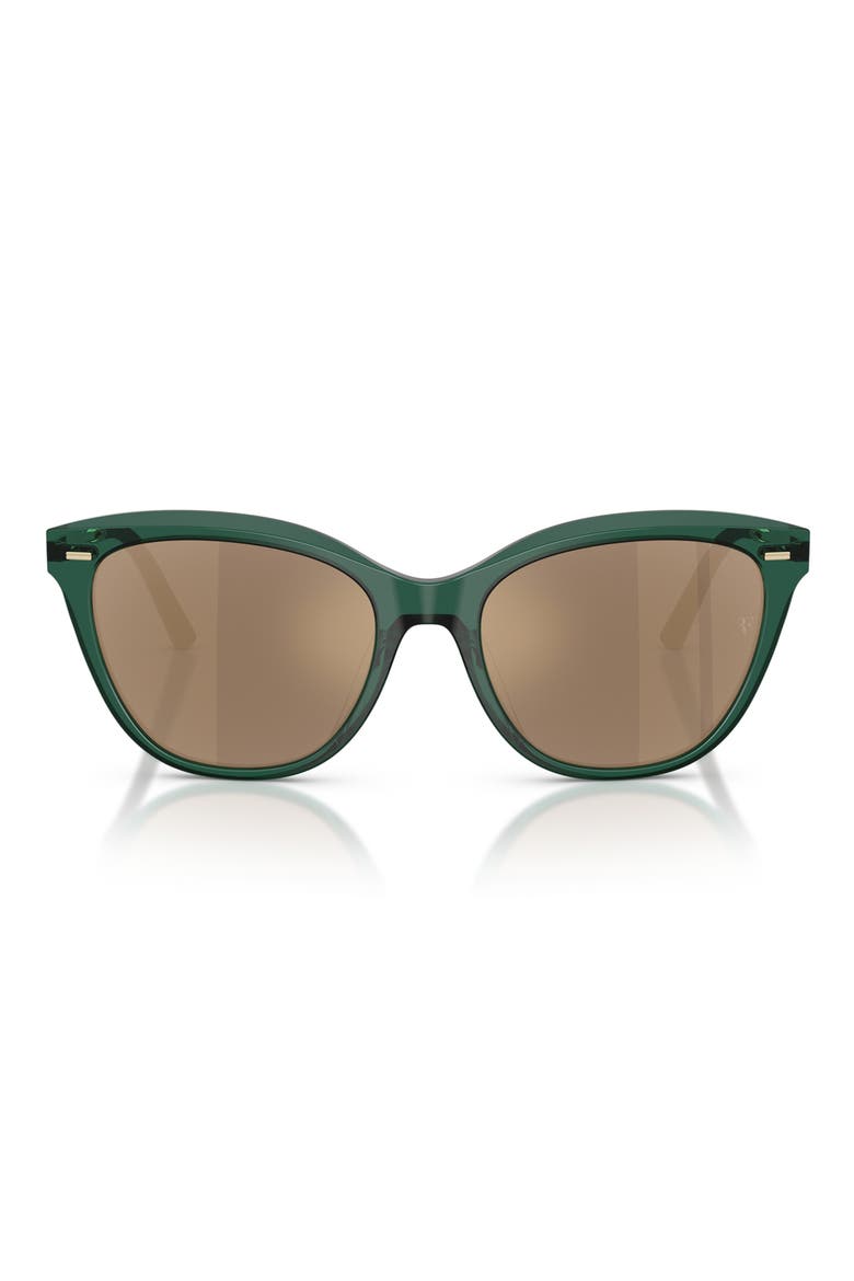 x Roger Federer Mr. Federer 55mm Cat Eye Sunglasses, Main, color, TRANSLUCENT DARK TEAL