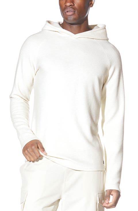 Ottoman Ribbed Pullover Hoodie