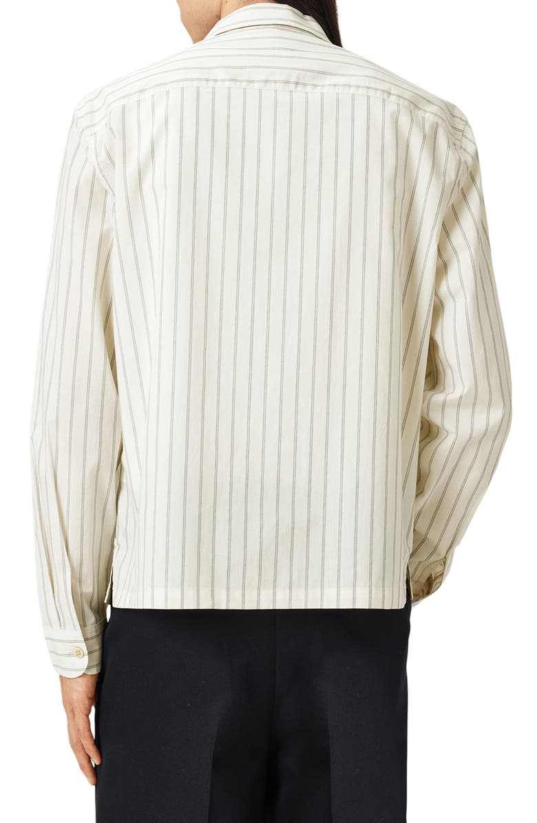 AllSaints Stanley Stripe Button-Up Shirt, Alternate, color, Soap White