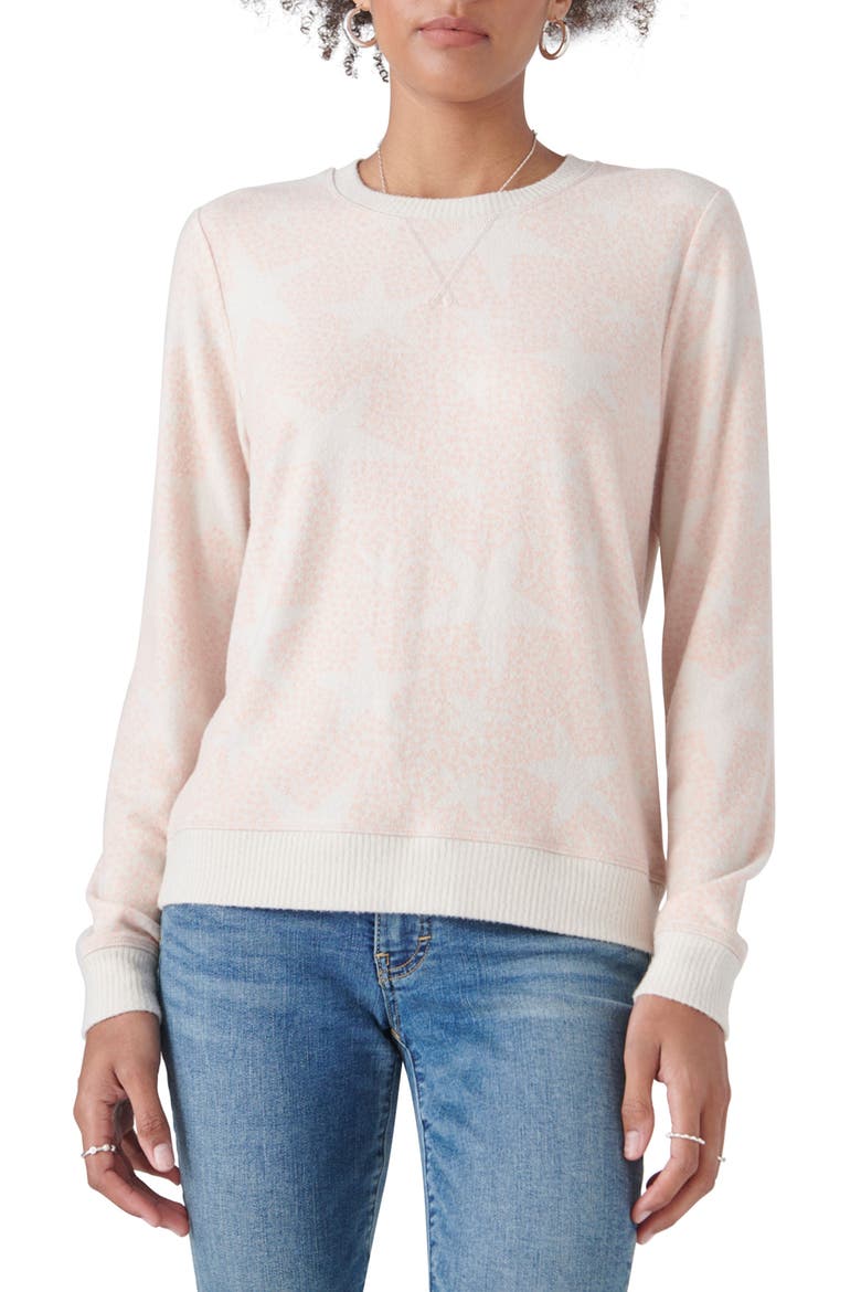 Cloud Jersey Sweatshirt, Main, color, STARLIGHT 6 ROSE CLOUD