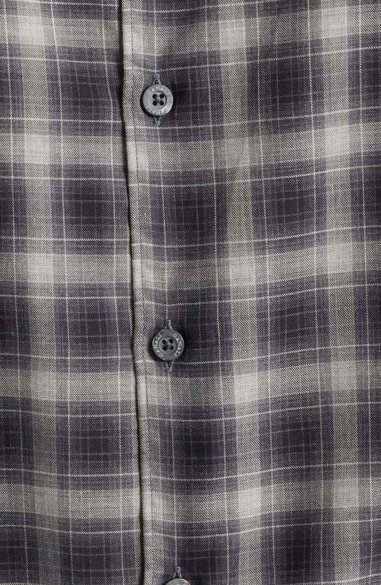 Canali Regular Fit Plaid Dress Shirt, Alternate, color, Black