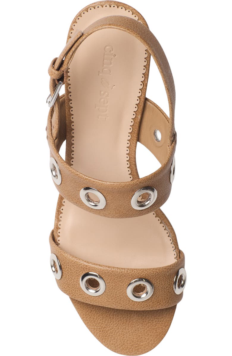 Cinq à Sept Gemma Grommet Slingback Sandal, Alternate, color, Brown Sugar