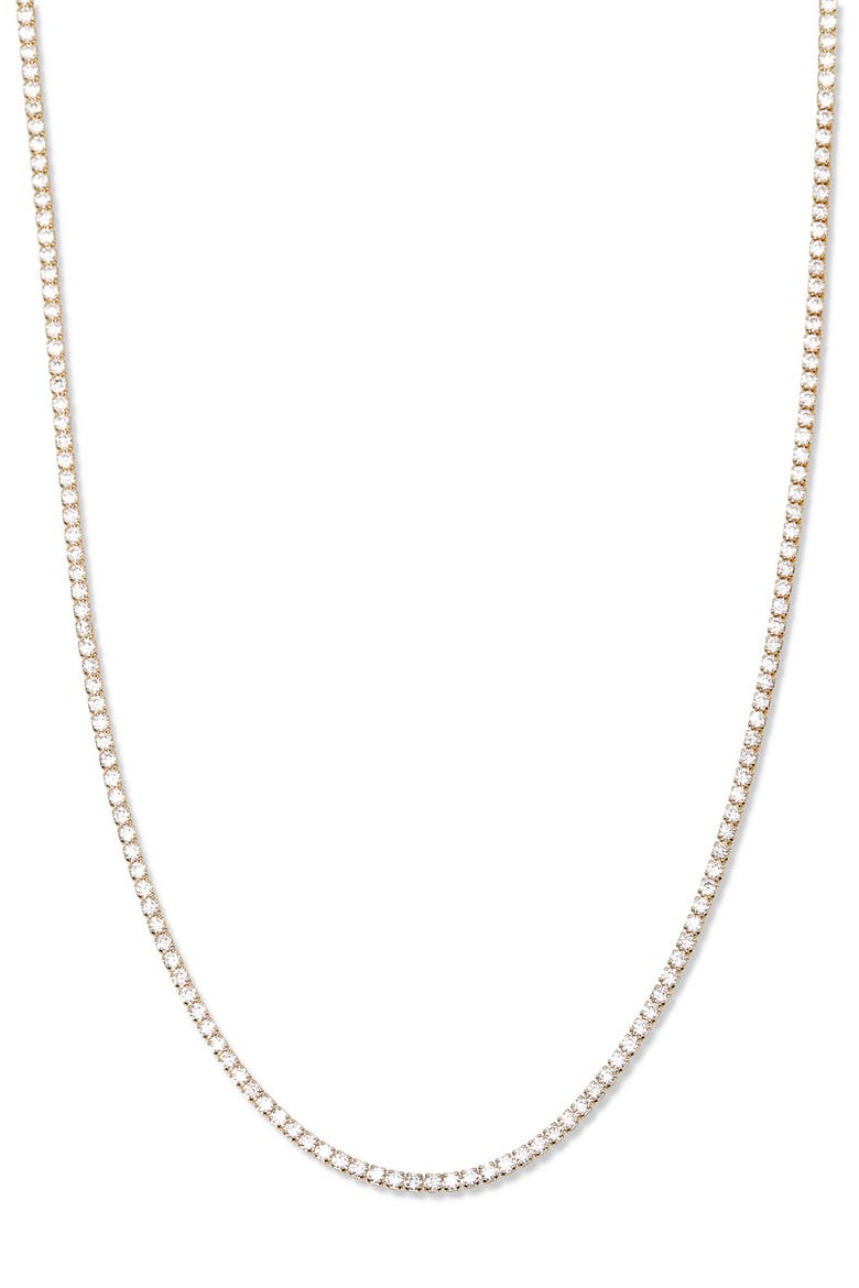 Isabella Mini Tennis Necklace, Main, color, GOLD