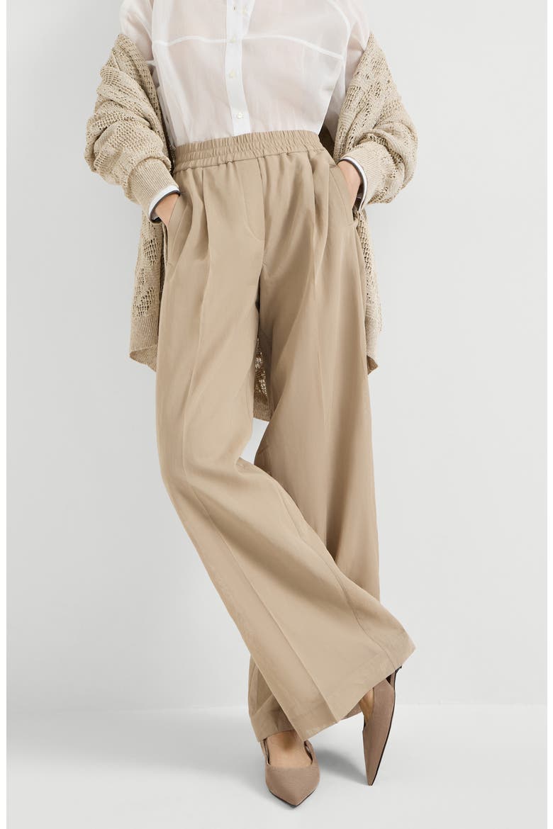 Loose Track trousers, Alternate, color, Beige