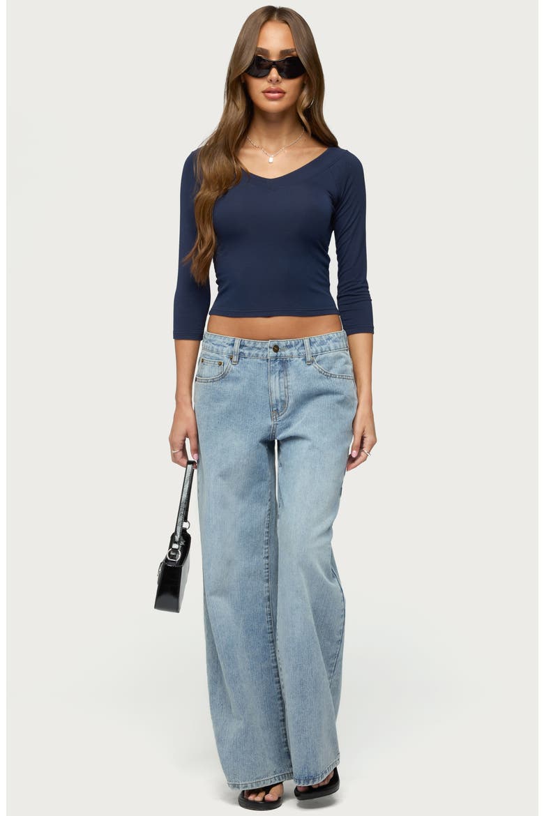 Darynne Low Rise Wide Leg Jeans, Alternate, color, LIGHT-BLUE-WASHED