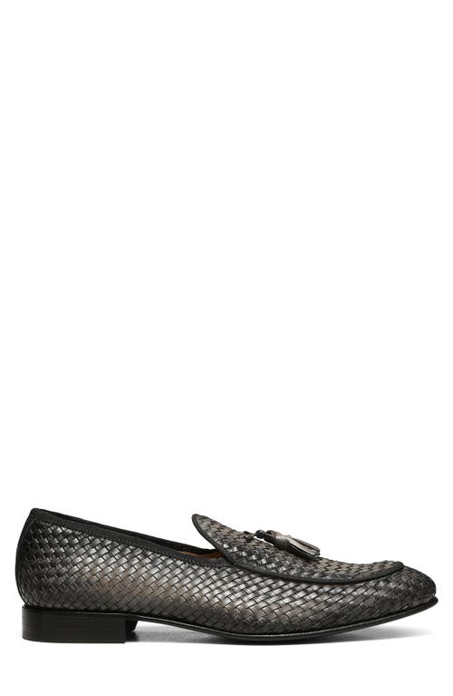 Donald Pliner Spirro Woven Tassel Loafer In Gray