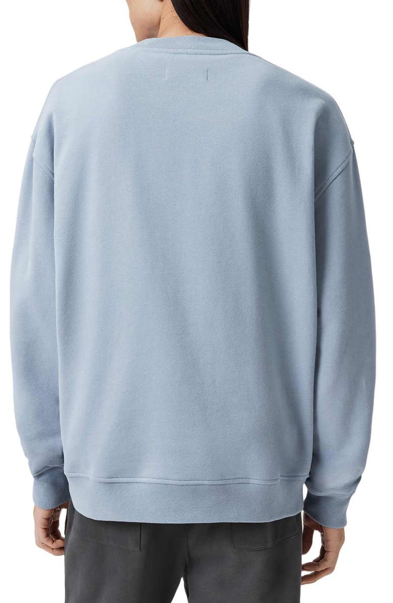 AllSaints Asher Crewneck Sweatshirt, Alternate, color, Maya Blue