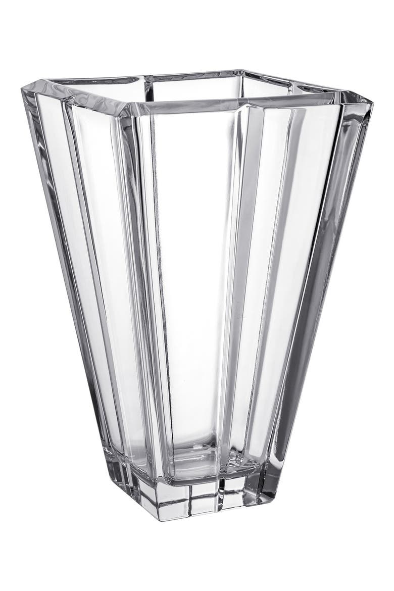 Plaza Leaded Crystal Vase, Alternate, color, CLEAR