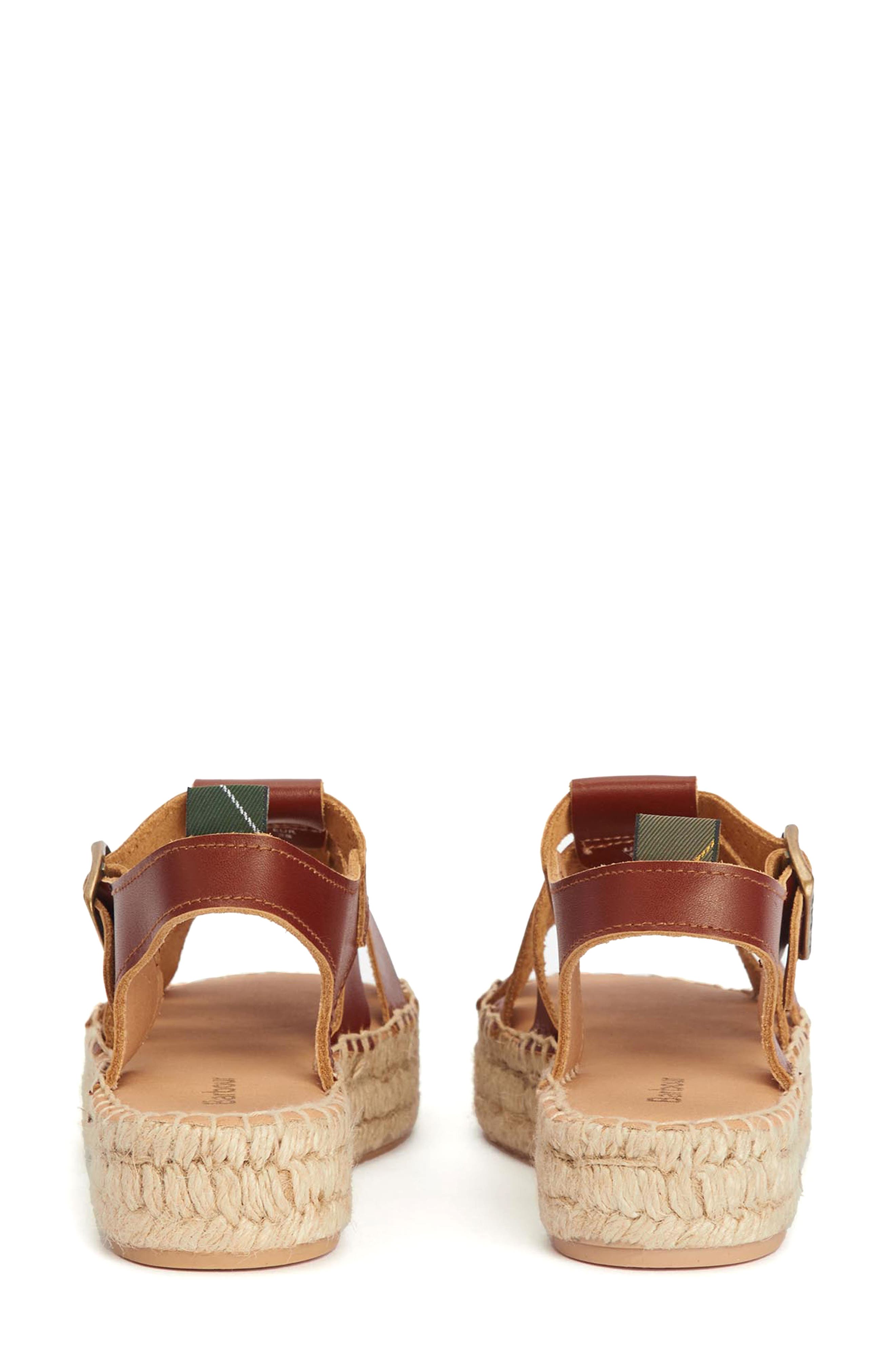 Barbour Paloma Espadrille Platform Fisherman Sandal, Alternate, color, Tan