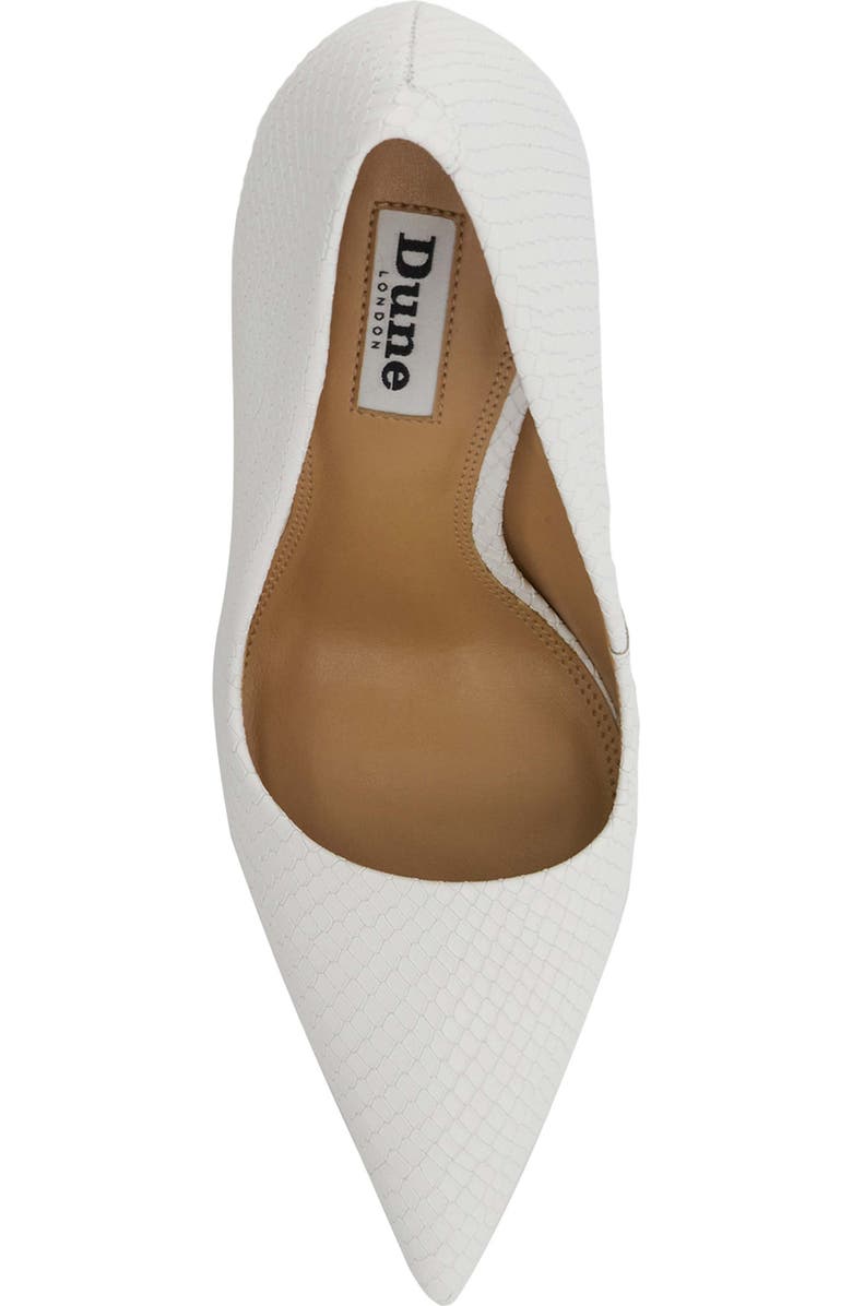 Dune London Bento Snakeskin Embossed Pointed Toe Pump (Women0, Alternate, color,
