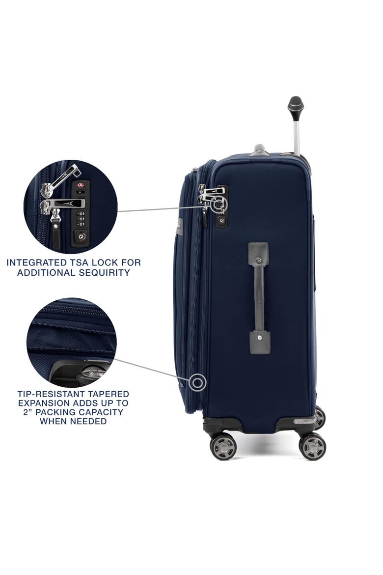 Platinum Elite Softside Expandable Medium 25-Inch Checked Luggage, Alternate, color, Dark Blue