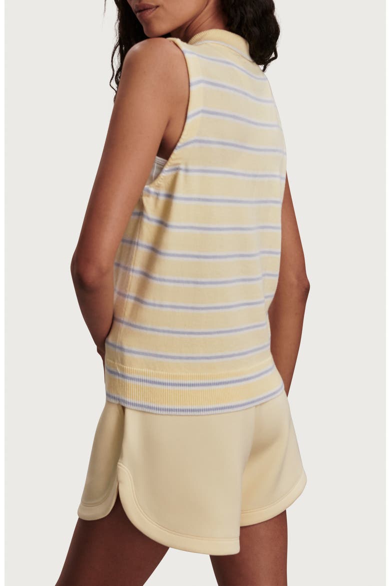 Rue Striped Polo Tank, Alternate, color, ANISE FLOWER / XENON BLUE