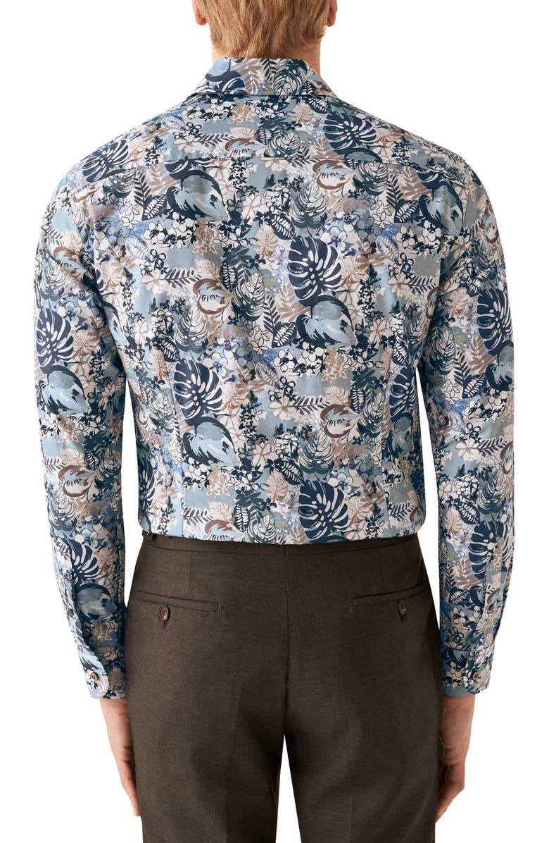Eton Slim Fit Floral Dress Shirt, Alternate, color, 