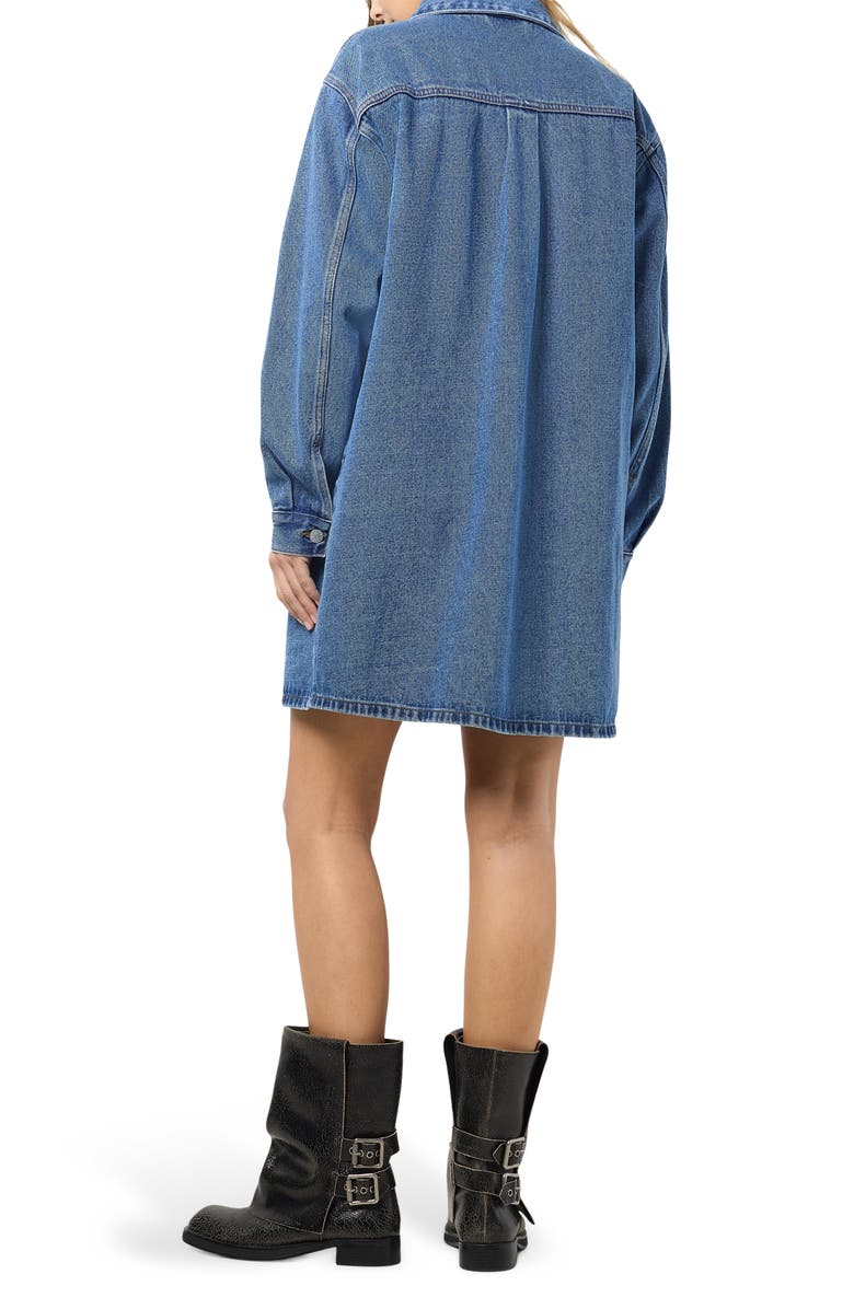 Noisy may Delilah Denim Shirtdress, Alternate, color, Medium Blue Denim