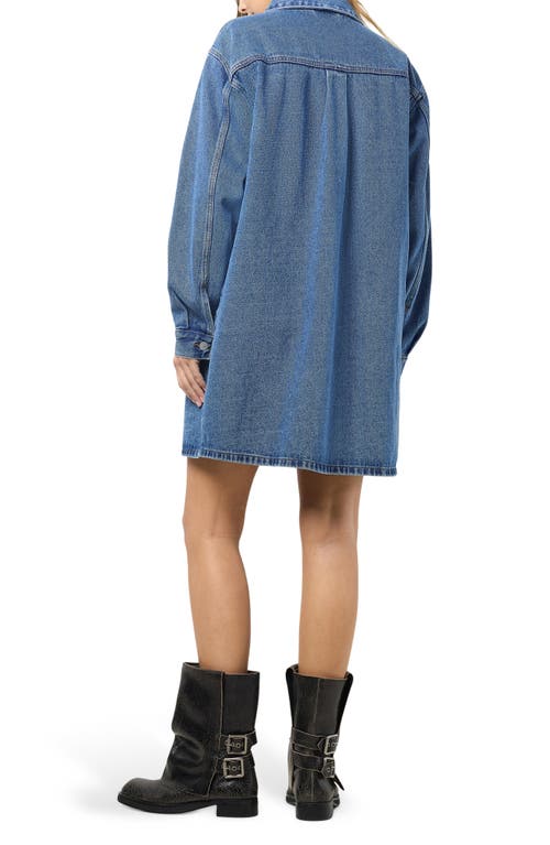 Noisy May Delilah Denim Shirtdress In Blue