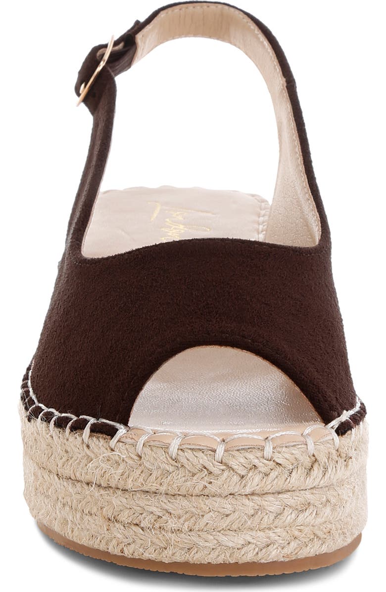 LONDON RAG Georna Platform Wedge Espadrille Sandal, Alternate, color, Brown